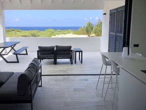 View from 30m2 terrace , integrated with living room  as the sliding doors