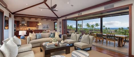 Stunning upstairs Great Room with Panoramic Ocean Views ~ Contemporary Decor