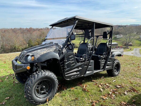 Side by Side to. go to/from the water. Must be 21+ years old to drive it.