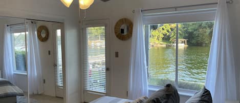 Gorgeous lake views right from bed—master bedroom