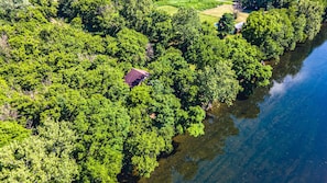 Aerial View of Cabin on South Branch Potomac River