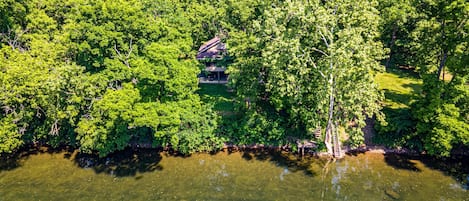 Aerial View of Cabin on South Branch Potomac River