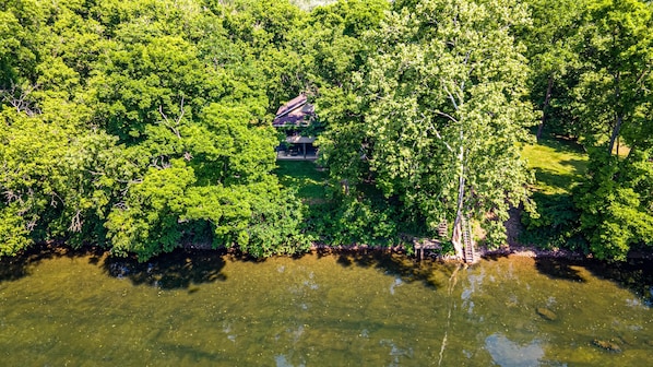 Aerial View of Cabin on South Branch Potomac River