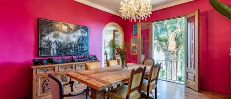Dine in style and this view in our Formal Dining Room with seating for 8 guests