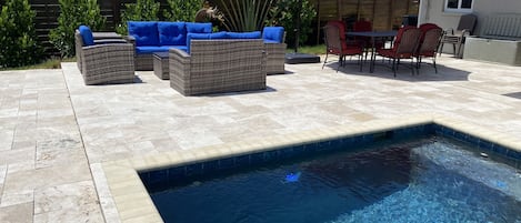 Back Patio with sitting and Dining area