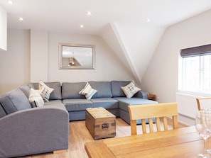 Lovely and comfortable open plan living area | Bank Apartment 2, Dartmouth