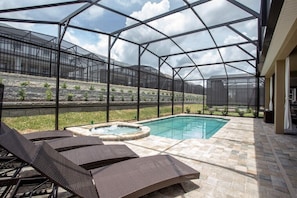 Beautiful outdoor private pool and spa!