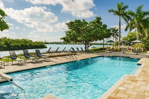 Huge swimming pool, there’s enough room for the whole party!