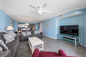 Large Flat Screen TV in the Living Room 