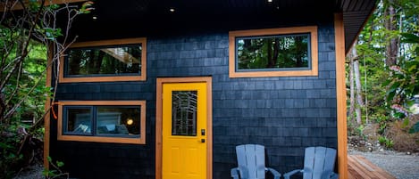 Cottage front with private sitting area