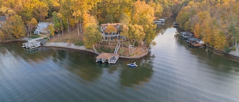 Main lake on point with cove buffer also