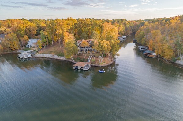 Main lake on point with cove buffer also