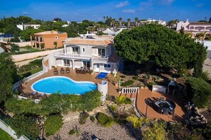 Ariel view of property