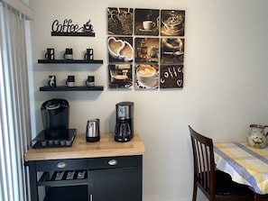 Coffee bar and dining area
