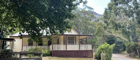 View of main house from driveway.