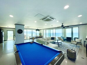 Enjoy a game of pool with a view