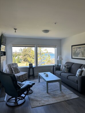 Man-on living room-Ocean view