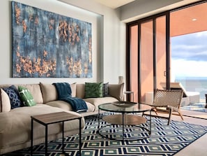 Living Room with ocean views