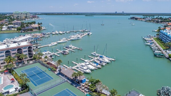 Tennis Courts and Bay