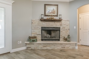 Living room fireplace