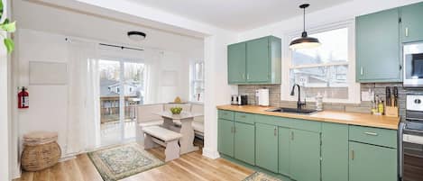 Beautiful natural light fills all of the rooms. Walk out with your morning coffee and relax