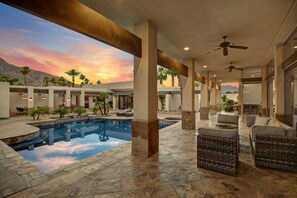 Pool and main house/ guest house