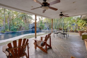 Covered Patio | Private Pool & Kiddie Pool