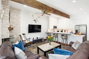 The open concept living space is great for friends or family traveling together to enjoy each others company.