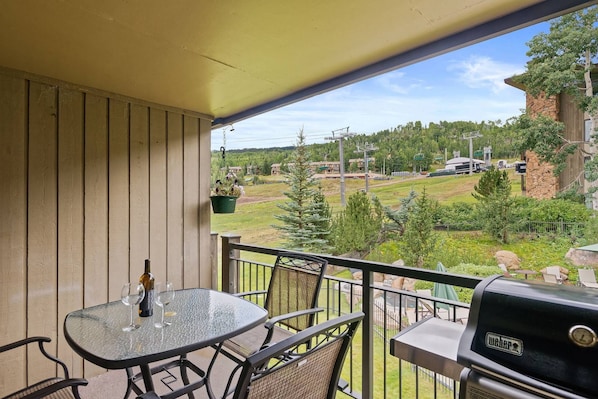 You will love watching the skiers enjoy Snowmass ski area from the convenience of your balcony.