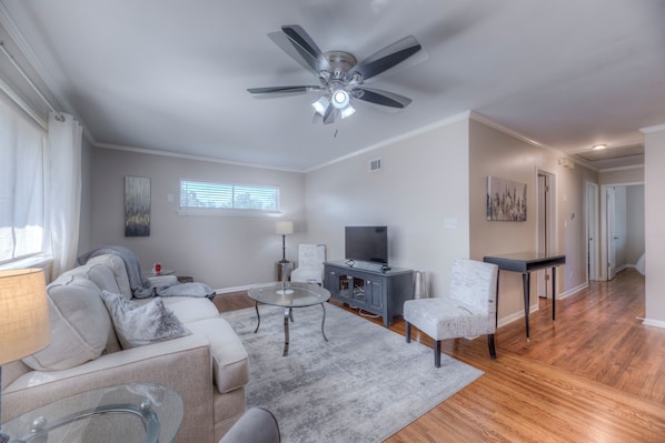 Living room and entry way