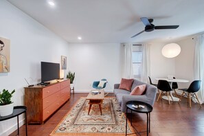 Open concept living area enables you to work remotely, and relax after work