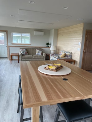 Large Kitchen table view of sitting area
