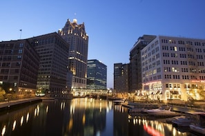 Located in the 3rd Ward less than 10 minutes drive from the property, the Milwaukee Riverwalk is a great place for an evening stroll and a delicious meal with a view of the water.  