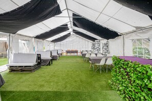 Outdoor banquet area