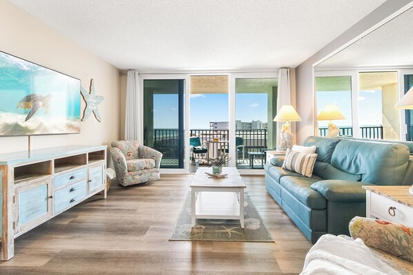 Sink into comfort, binge your favorite show, or watch sunsets from the balcony!