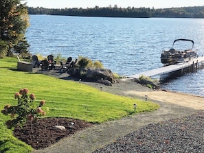 Dock and fire pit.