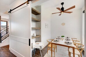 Dining room with huge window views