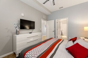 Master Suite has a King Bed with fabulous en-suite, large walk in shower, double vanity bathroom and walk in closet space.