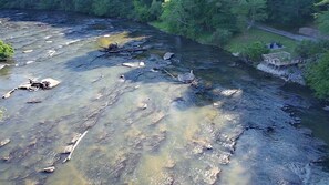 Very wide part of the river.