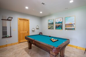 Pool Table in Lower Level Den and Game Room