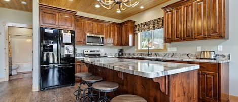 Kitchen of The Yellowstone Hideaway in Island Park