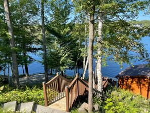 Stairs leading to the lake