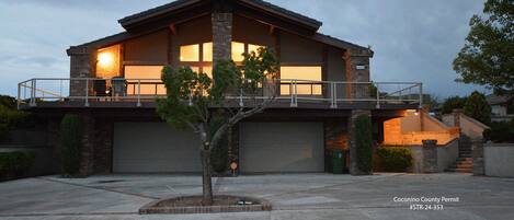 Parking in front of the garage