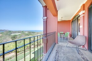 Gorgeous view from the balcony with outside dining!