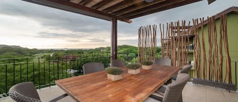 Private terrace with ocean view