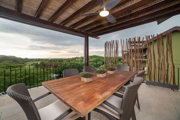 Private terrace with ocean view