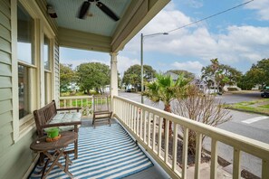 Catching the ocean breeze from this porch. 