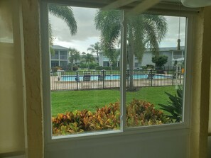Pool just steps from lanai