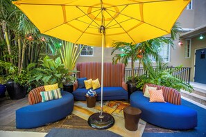Pool sitting area