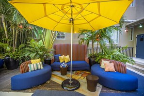 Pool sitting area